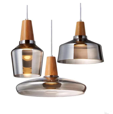 Glass Pendant Light, Three-Head Small Fixture