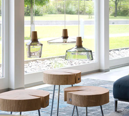 Glass Pendant Light, Three-Head Small Fixture