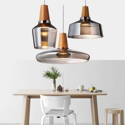 Glass Pendant Light, Three-Head Small Fixture
